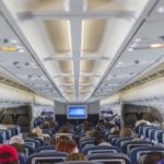 aircraft cabin; 17 hours in economy